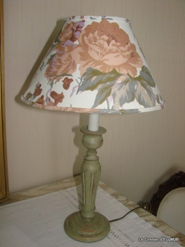 Lampe salon bois patiné et - salon,