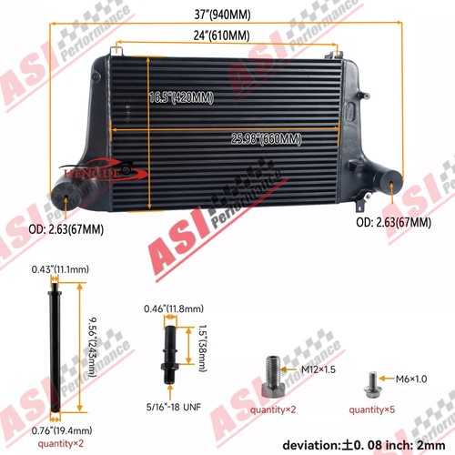Asi front mount aluminum - asi,