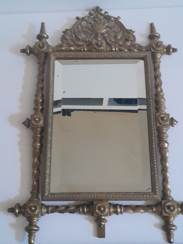Ancien miroir bronze - en,