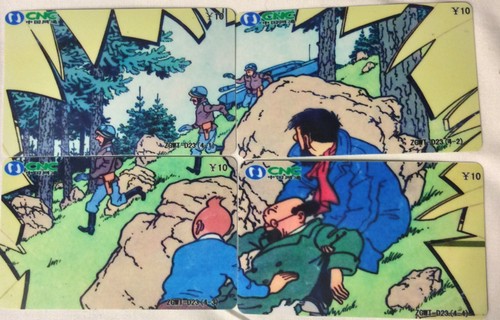 Tintin puzzle lot telecartes - tintin,