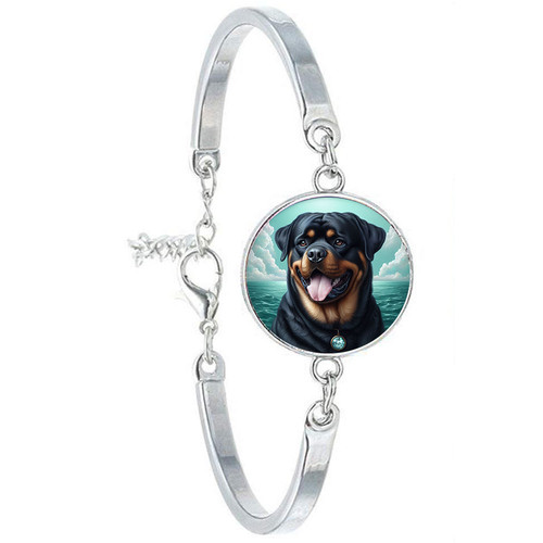 Bracelet cabochon acier - bracelet,