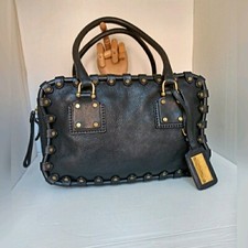 VALENTINO GARAVANI Tote bag bag trunk black two handles handbag backpack  