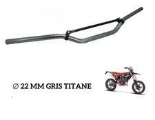 GUIDON MOTO CROSS CYCLO ENDURO 50cc 125cc 250cc - Guidon GRIS TITANE D 22 mm
