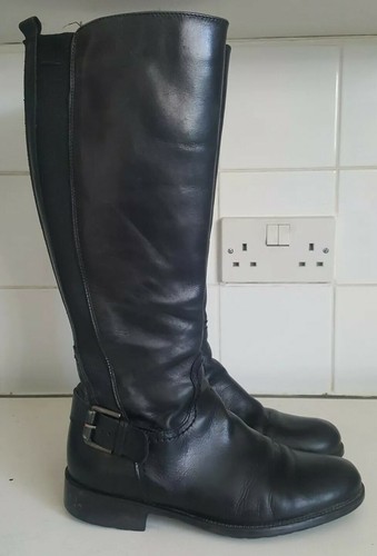 Bottes femme dune - cuir, noir