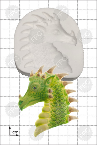 Moule silicone dragon tête - silicone,