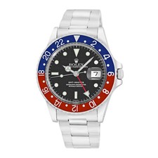 ROLEX Stainless Steel 40mm GMT Master Pepsi 16750 Warranty Box MINTY