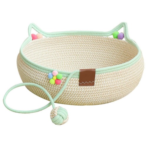 Panier chat oreilles tressé - panier,