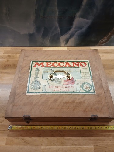 Coffret meccano coffre bois