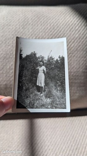 Photo ancienne snapshot femme - ancienne,