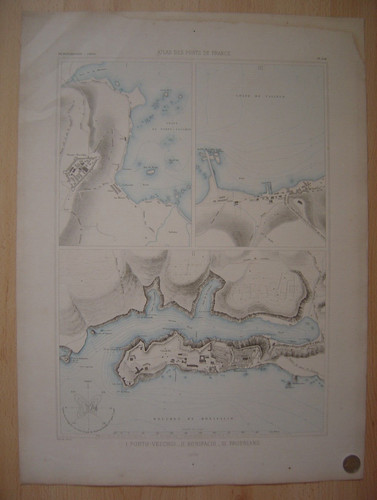 Grande carte 1888 plan port - carte, de