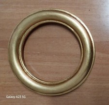 Cadre ROND En Bois MDF Feuille D'OR Pour Tableaux, Photos, 3X2.5X1CM.