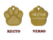 medaille gravee chien ou chat