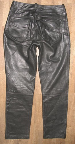Louis jeans moto cuir - cuir, homme