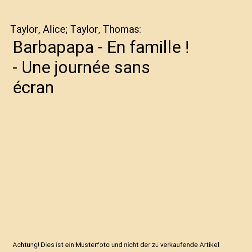 Barbapapa famille une - barbapapa,
