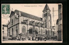 Old postcard Fontenay-sous-Bois, L ́Église 1910 