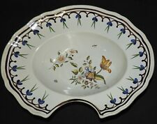 Large beard dish - 20th century earthenware - floral decor "handmade"