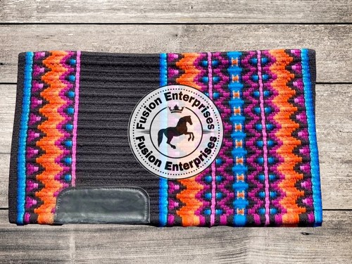 Western horse saddle pad - saddle, show