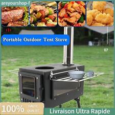 Poêle à bois de camping en extérieur, poêle multifonction tente de pique-nique