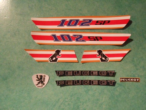 Lot autocollants peugeot 102 - lot,