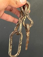 Vintage Ancien Indien Main Rustique Fer Porte Heurtoir Porte Cloche Riche Patine