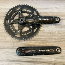 FSA Carbon Pro Team Issue ISIS Road Bike Double Crankset 50/34 175 Worn