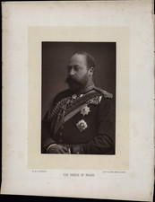 Edward VII coal print 25x19.5 circa 1890 coal print 