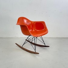 VINTAGE 1950s EAMES HERMAN MILLER RAR ROCKING CHAIR IN ORANGE  #4662