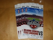 2019 OKLAHOMA SOONERS VS texas FOOTBALL TICKET STUBs