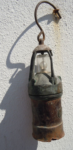 Ancienne lampe mineur tête - lampe, de