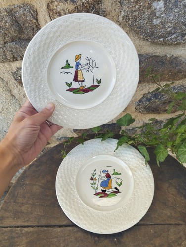 Assiettes faïence de - 2,