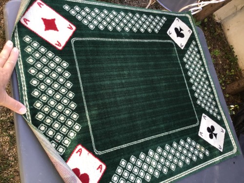 Ancien tapis jeu cartes - jeu,