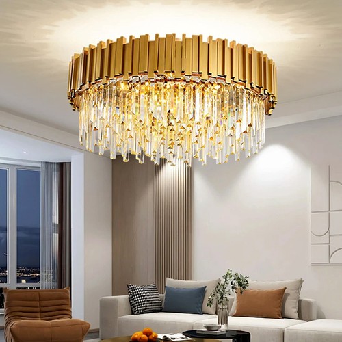 Lustre moderne led cristal - led,