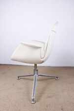 Fauteuil Danois en Cuir blanc
