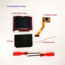 Red Lens V2 IPS Backlight Backlit Screen LCD Kits For Game Boy Advance GBA SP