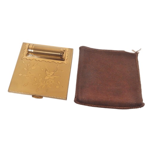 Ancien poudrier sac metal - de,