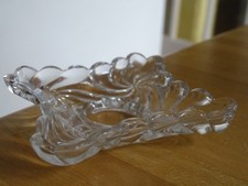 BACCARAT  1 ANCIENNE BOBECHE LUSTRE BOUGEOIR  CRISTAL MOULER ROSACES SIGNER