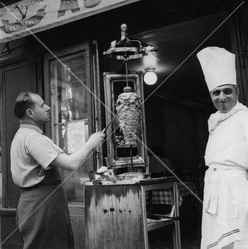 Photo paris chef kebab - paris, noir