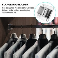 2 Pcs Hanger Flange Support De Tringle Garde-robe Porte-tringle Pour Armoire