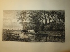 Léon GAUCHEREL 1816-1886 EAU