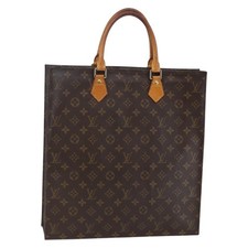 LOUIS VUITTON Monogram Sac Plat Hand Bag M51140 LV Auth 145748
