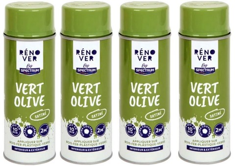 Vert olive satiné bombes - satiné, 4