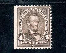 USAstamps Unused FVF US 1894 Bureau Lincoln Scott 254 OG MNH SCV $600
