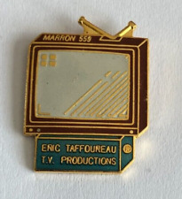 85 - Pin's VINTAGE PORTABLE ANTENNA TV - ERIC TAFFOUREAU TV PRODUCTION
