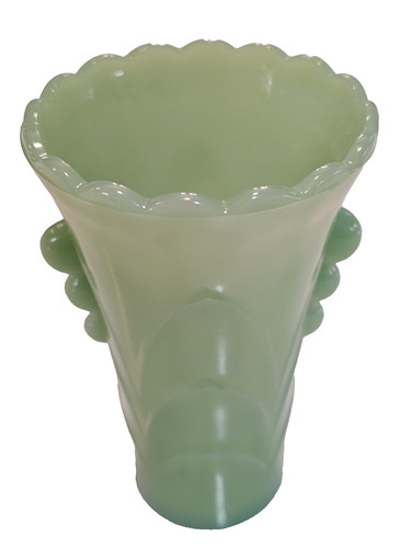 Fire king jadeite tulip vase - jadeite,