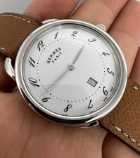 HERMES PARIS ARCEAU REF AR7Q.810  QUARTZ MEN'S WATCH 40 MM IN FINE CONDITION