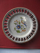 ++"518.13" OPENWORK PLATE IN MOUSTIERS FAIENCE SIGNED G.F.