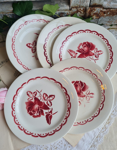 Anciennes assiettes plates - anciennes,
