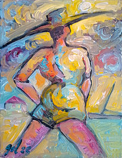 "LA FEMME AVEC ..." PEINTURE