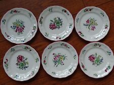 LUNEVILLE 6 ANTIQUE SMALL BREAD PLATES MODEL REVERBER FAIENCE 14.5 cm