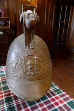 Casque  de Sapeur pompier 19em  de Pontivy  (bretagne)